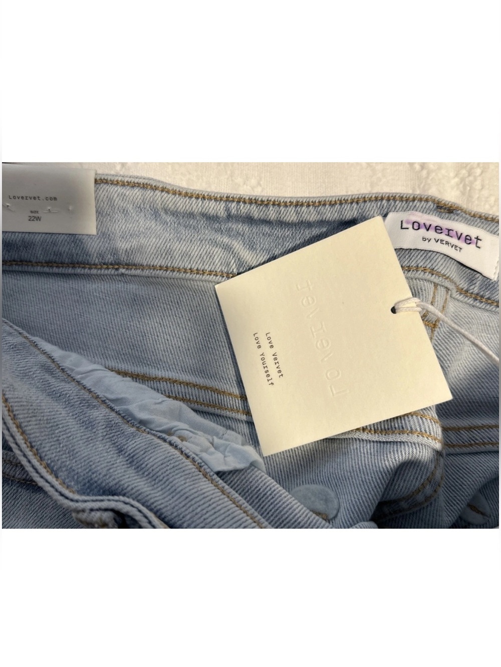 Lovervet By Vervet Blue Amity High-Rise Kick-Flare Jeans Pants Plus Size 22W NWT - Picture 2 of 11